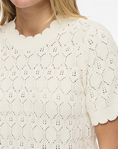 Vila - VILOwen Pointelle Strik - Cloud Dancer 